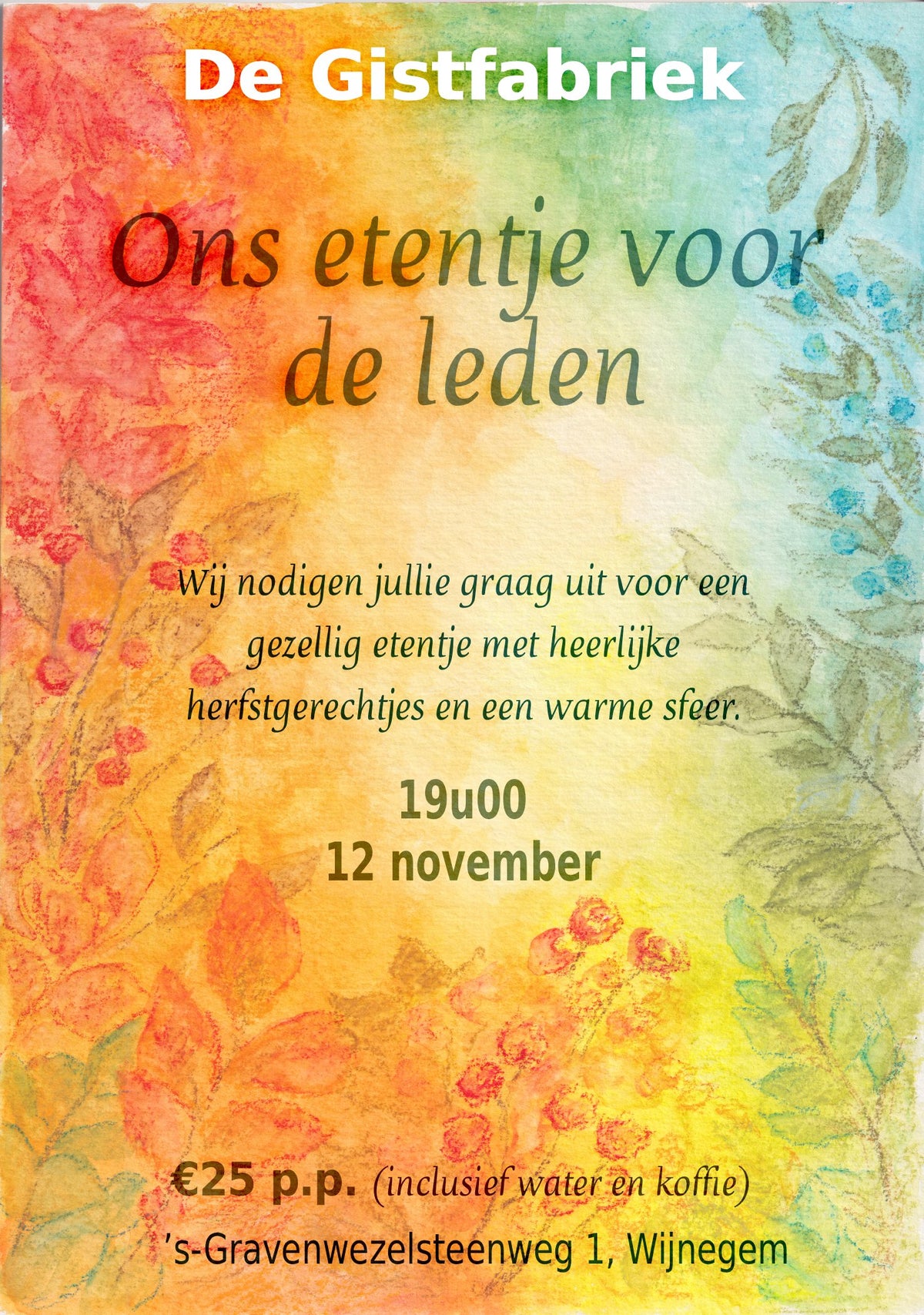 Ons etentje voor leden